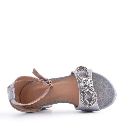 Girl's mixed materials sandal