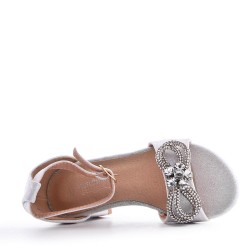 Girl's mixed materials sandal