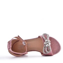 Girl's mixed materials sandal