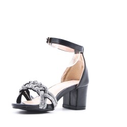 Girl's mixed materials sandal