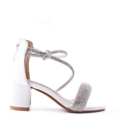 Girl's mixed materials sandal