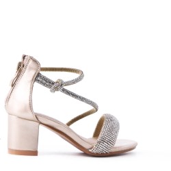 Girl's mixed materials sandal