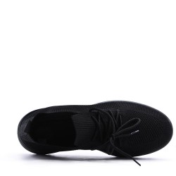 Men's textile lace-up basket