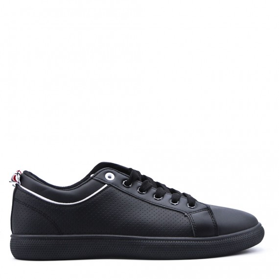 Zapatilla de material mixto con cordones