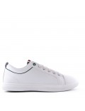 Basket homme à lacets en mix-matières