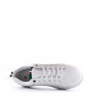 Mix-material sneakers with laces