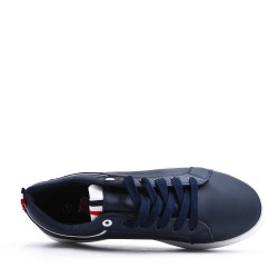 Zapatilla de material mixto con cordones