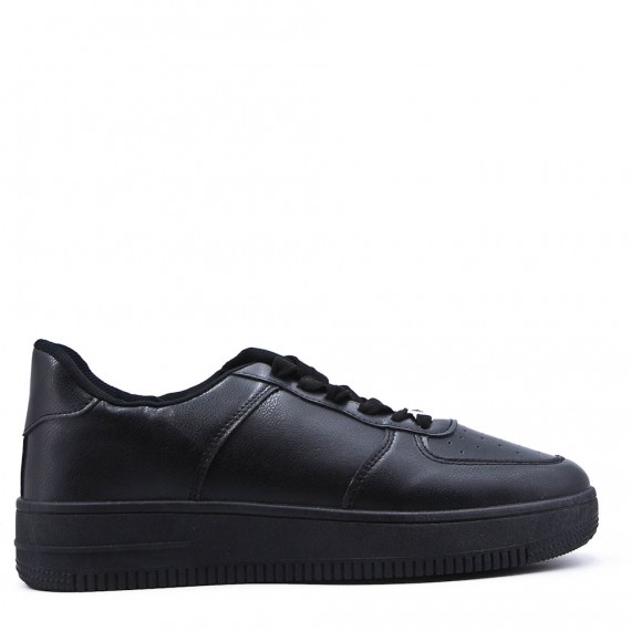 Zapatilla de material mixto con cordones