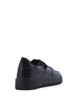 Mix-material sneakers with laces