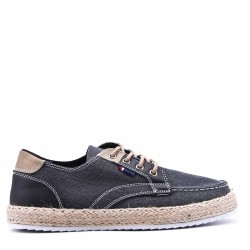 Mix-material sneakers with laces