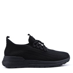 Men's textile lace-up basket
