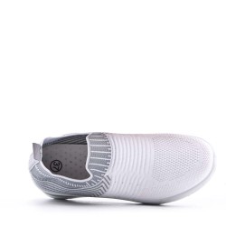 Women's textile wedge sneaker