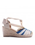 Wedge sandal with espadrille sole