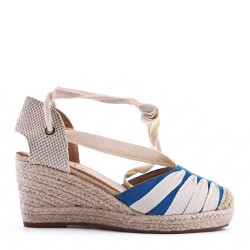 Wedge sandal with espadrille sole