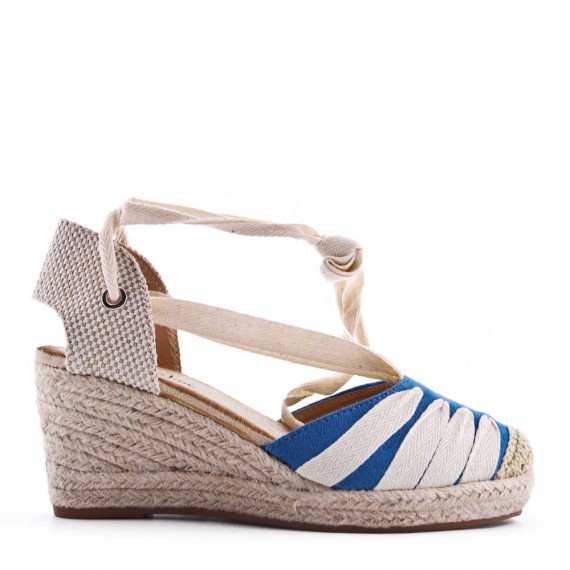 Wedge sandal with espadrille sole