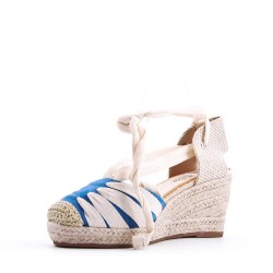 Wedge sandal with espadrille sole