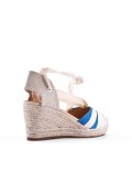 Wedge sandal with espadrille sole