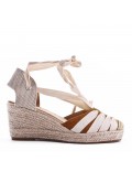Wedge sandal with espadrille sole