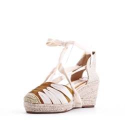 Wedge sandal with espadrille sole