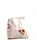 Wedge sandal with espadrille sole