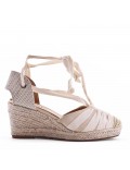 Wedge sandal with espadrille sole