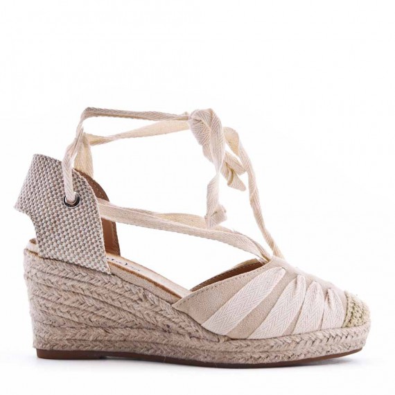 Wedge sandal with espadrille sole