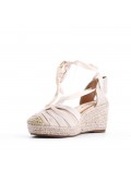 Wedge sandal with espadrille sole