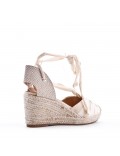 Wedge sandal with espadrille sole