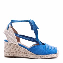 Sandale compensée à semelle espadrille
