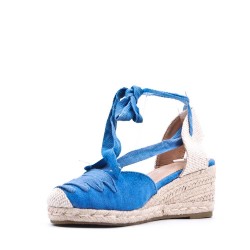 Sandale compensée à semelle espadrille