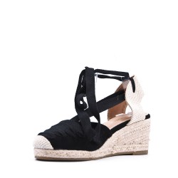 Sandale compensée à semelle espadrille