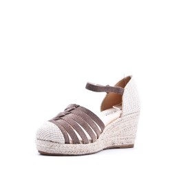 Sandale compensée à semelle espadrille