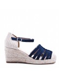 Wedge sandal with espadrille sole