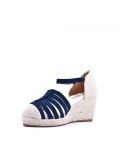 Wedge sandal with espadrille sole