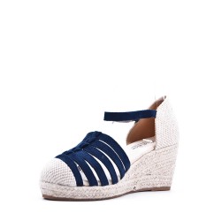 Wedge sandal with espadrille sole