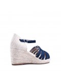 Wedge sandal with espadrille sole