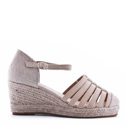 Wedge sandal with espadrille sole