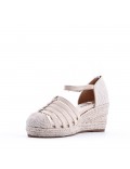 Wedge sandal with espadrille sole