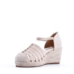 Wedge sandal with espadrille sole