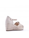 Wedge sandal with espadrille sole