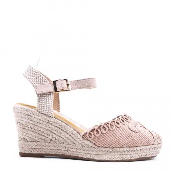 Wedge sandal with espadrille sole