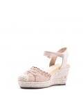 Wedge sandal with espadrille sole