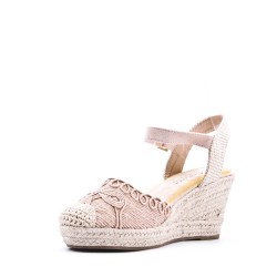 Wedge sandal with espadrille sole