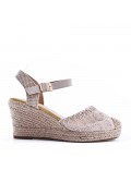 Wedge sandal with espadrille sole