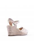 Wedge sandal with espadrille sole