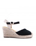 Wedge sandal with espadrille sole