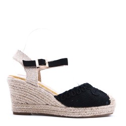 Wedge sandal with espadrille sole