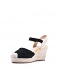 Wedge sandal with espadrille sole