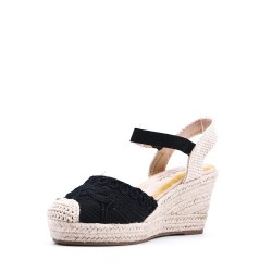 Wedge sandal with espadrille sole