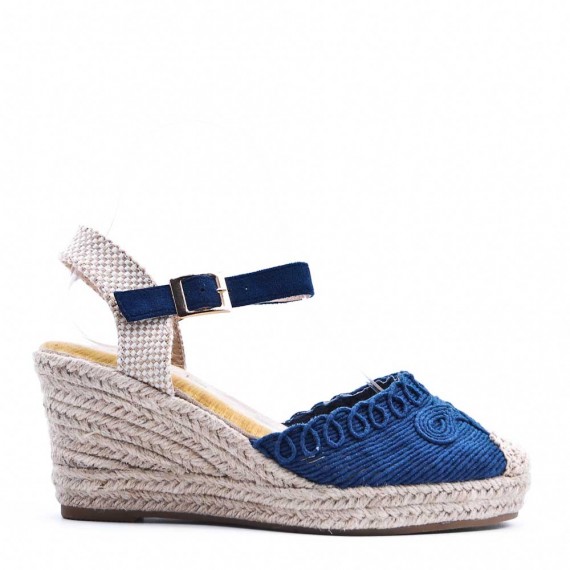 Wedge sandal with espadrille sole